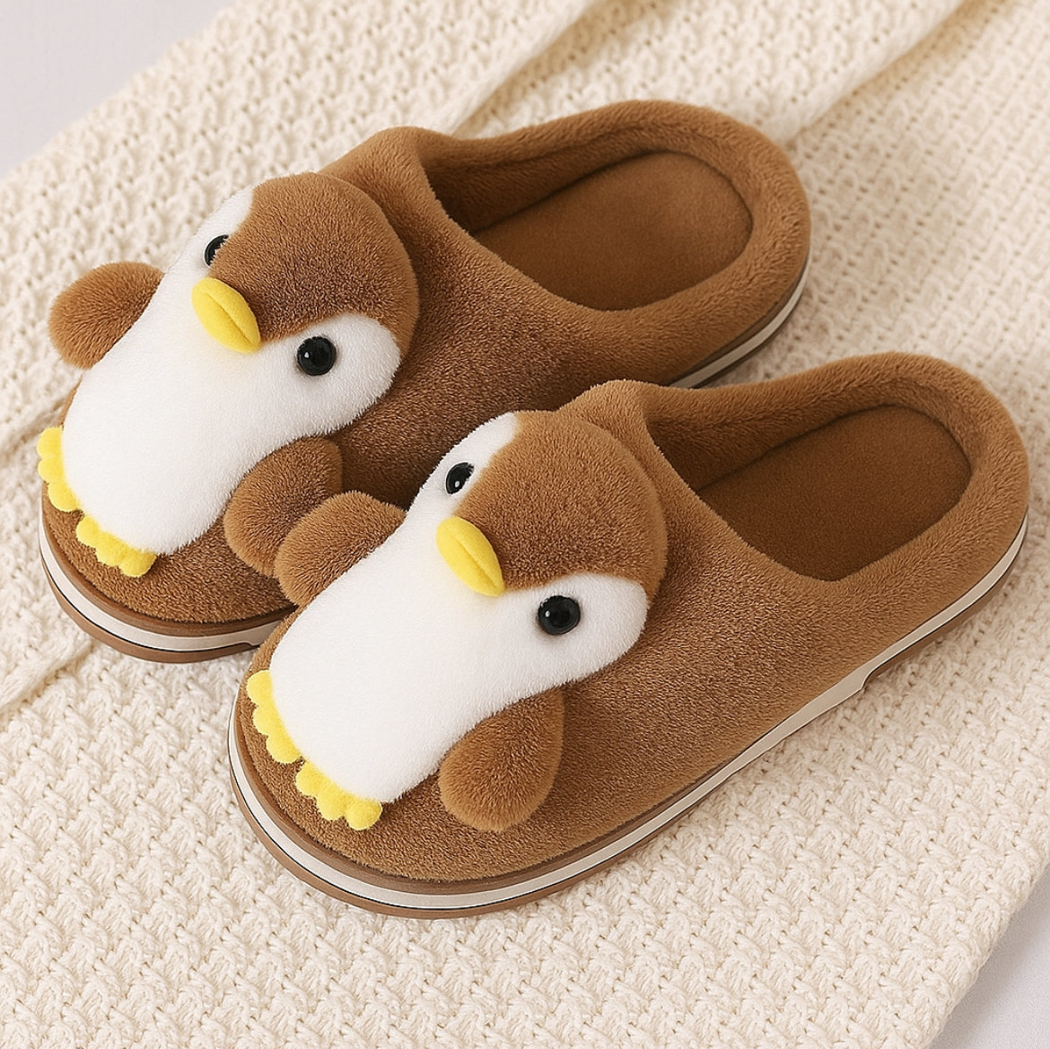Snow Hug Penguin Slippers