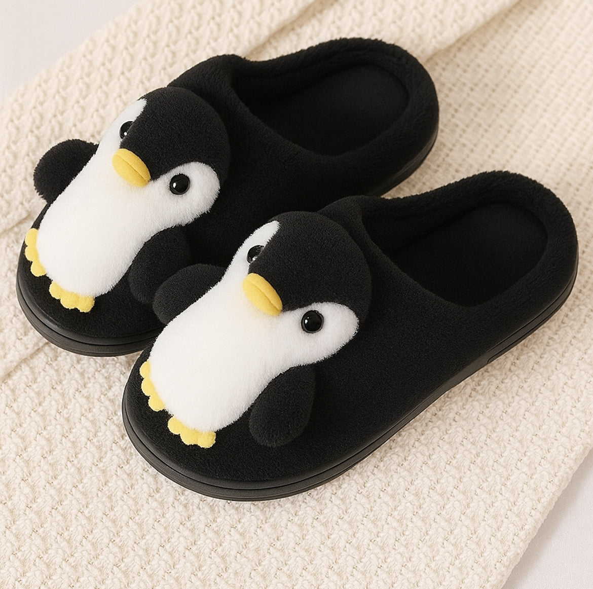 Snow Hug Penguin Slippers